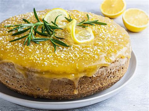 {vegan Gf} Lemon Rosemary And Olive Oil Cake Foodaciously