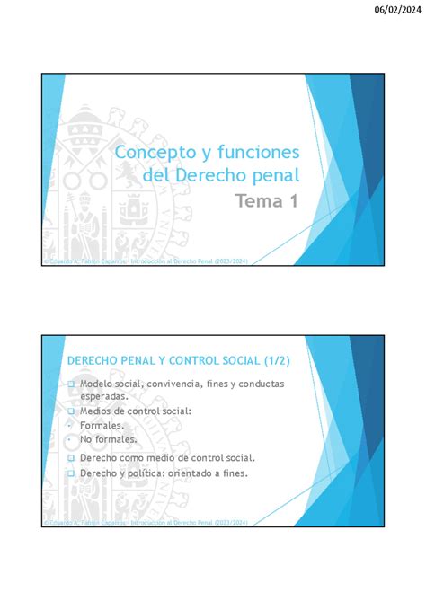 1 Concepto Y Funciones Del Derecho Penal Concepto Y Funciones Del