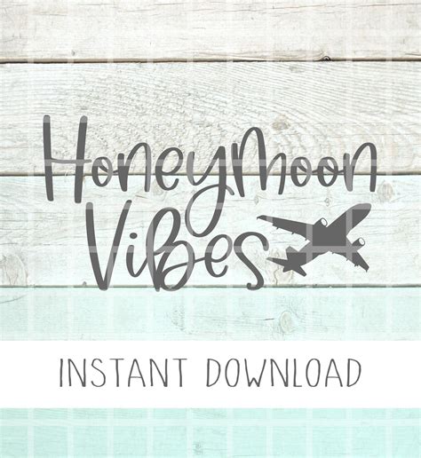 Honeymoon Vibes Svg Honeymoon Svg Bride And Groom Svg Etsy