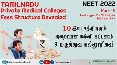 Study Mbbs At Lakhs Tamil Nadu Private Medical Colleges Fees