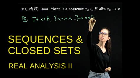 Sequences And Closed Sets Real Analysis Ii Youtube