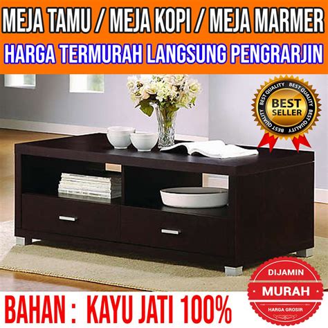 Jual Meja Tamu Kayu Jati Coffee Table Minimalis Modern Harga Murah