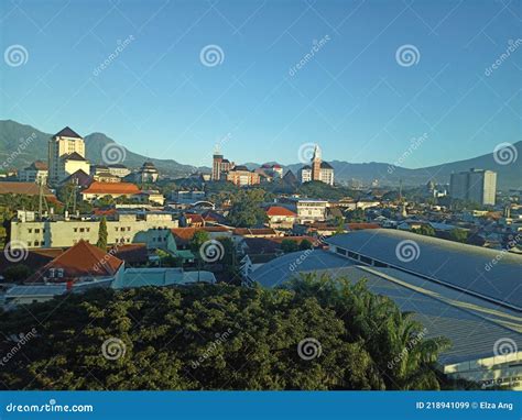 Landscape View Malang Indonesia Mountain Tree Trees Building Tower