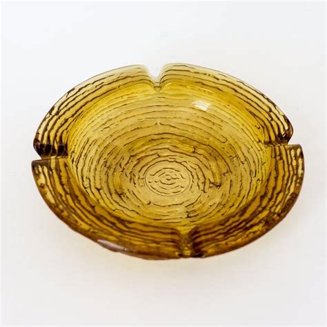 1960s Mid Century Amber Glass Blenko Ashtray Chairish