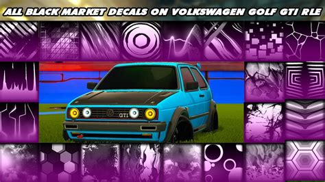 All Black Market Decals On NEW Rocket Pass Car VOLKSWAGEN GOLF GTI