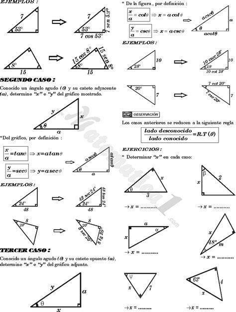 Resolucion De Triangulos Rectangulos Problemas Resueltos Pdf