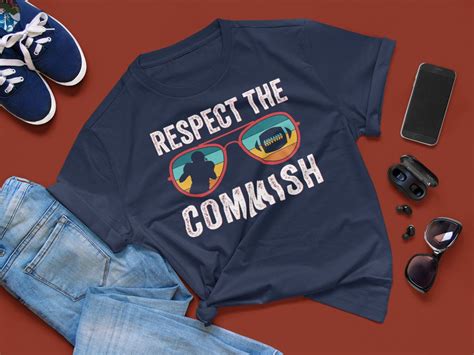 Fantasy Football Shirt Respect The Commish T Shirt Football Etsy