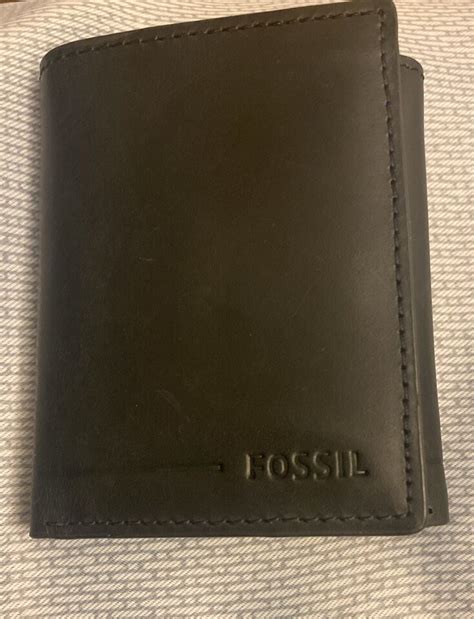 Fossil Allen Trifold RFID Black Leather Mens Wallet 1550001 EBay