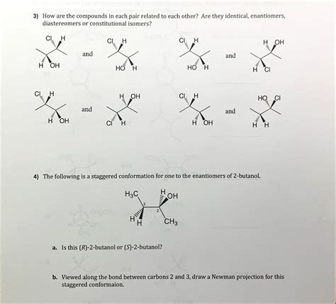 Solved 3 How Are The Compounds In Each Pair Rel Solutioninn