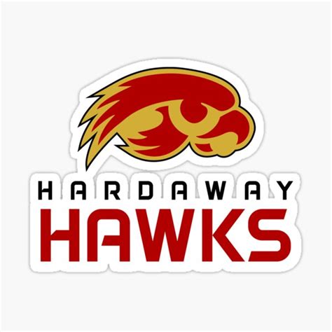 "Hardaway Hawks Golden Hawk Logo Football Team Merch" Sticker by ...