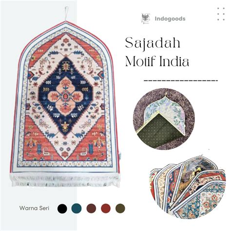 Jual Sajadah Kubah Motif Embos Tebal Premium Aesthetic Anti Slip