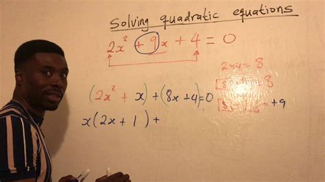 Solving Quadratic Equations By Factorisation Youtube