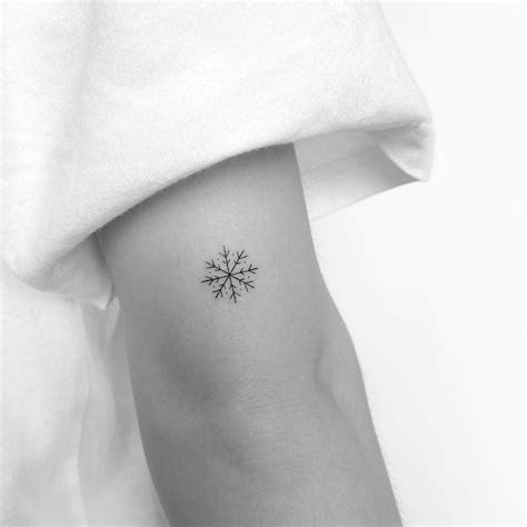 Small Snowflake Tattoo Snowflake Tattoos Snow Tattoo Winter Tattoo