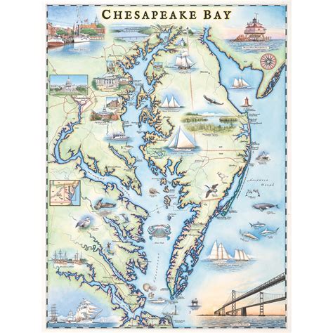 Chesapeake Bay Map The Cat's Meow Village, 58% OFF