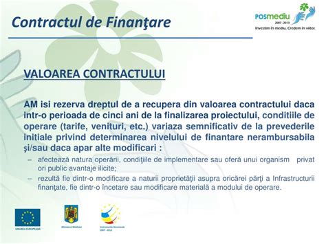 PPT Contractul de Finan ţare PREVEDERI ŞI CONDIŢIONALITĂŢI PowerPoint