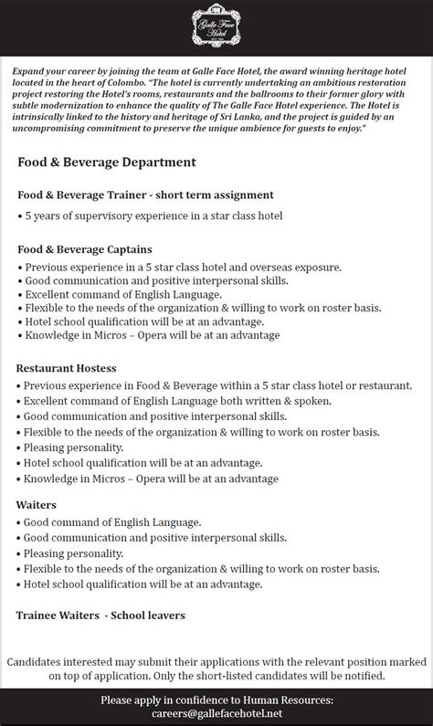 Trainee Waiters Food And Beverage Trainer Restaurant Hostess Waiters