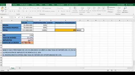 Como Calcular Wacc En Excel - Printable Templates Free