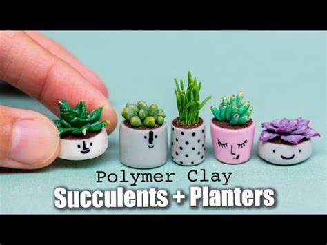 Miniature Succulents Plants Polymer Clay And Acrylics Tutorial YouTube