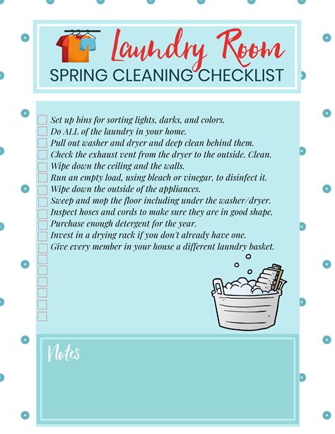 Laundry Cleaning Checklist