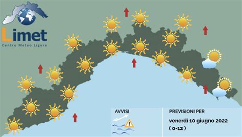 Meteo Cielo Prevalentemente Sereno Su Tutta La Liguria Temperature In