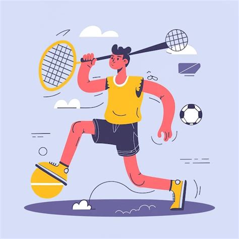 Ilustração vetorial 2d atividades esportivas e jogos olímpicos Vetor