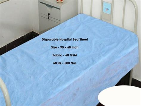 Blue Disposable Bed Sheet For Hospitals Salons Size X Rs