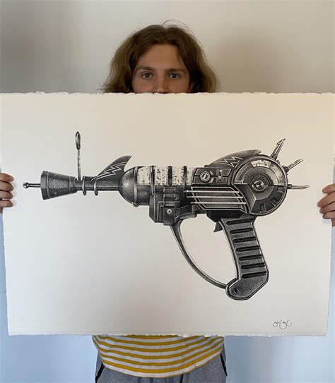 My pen and ink drawing of the Ray Gun! : r/CODZombies