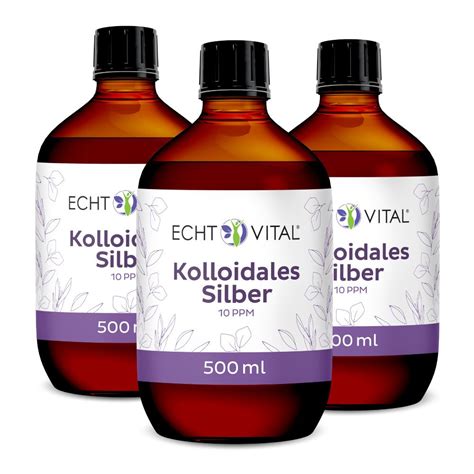 Echt Vital Kolloidales Silber Ppm X Ml Shop Apotheke