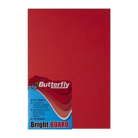 Butterfly A Bright Board Red Sheets Pnp