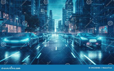 Traffic traffic at night stock illustration. Illustration of highway ...