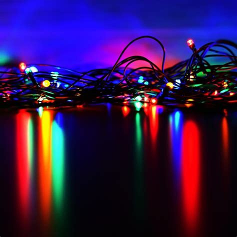 Premium Photo Christmas Lights On Black Background With Copy Space