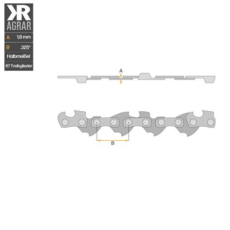 Sägekette 325 1 6 mm Halbmeißel Kaufland de