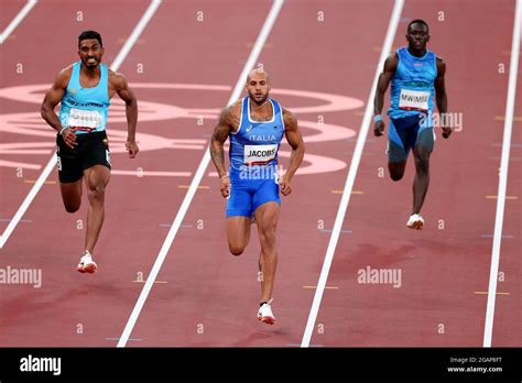 Tokyo Japan July Lamont Marcell Jacobs Of Team Italy Wins