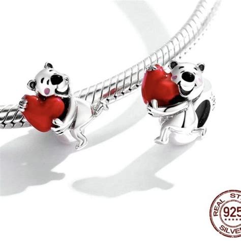 Charm Oso Corazón Plata 925 Canale Donna