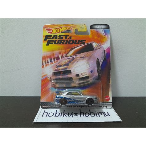 Hot Wheels Premium Fast And Furious Nissan Skyline GT R BNR Shopee Malaysia