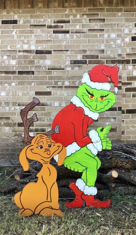 Grinch Stealing The Christmas Lights Lawn Yard Art Decoration Etsy