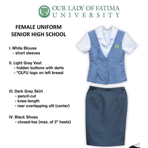 Our Lady Of Fatima University Uniform