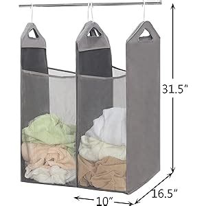 Amazon Storage Maniac Pack Hanging Laundry Hamper Front See