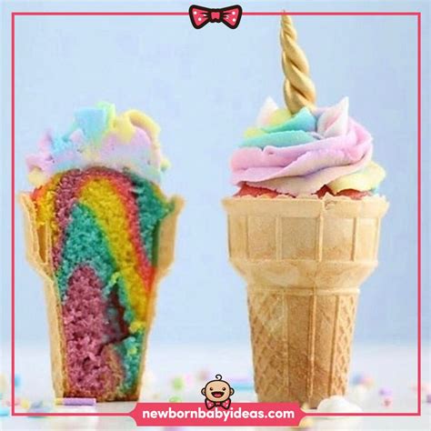 Unicorn theme ice cream Birthday party treats Doğum günü Kızlar