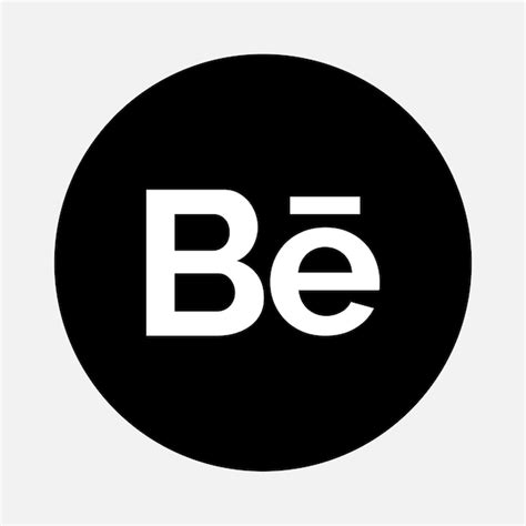 Premium Vector Behance Black Icon