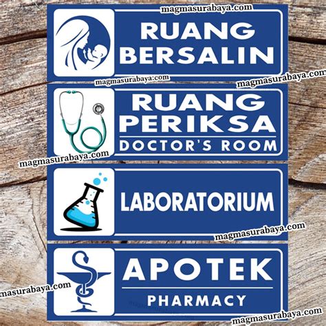 Jual Stiker Ruang Bersalin Ruang Periksa Laboratorium Apotek