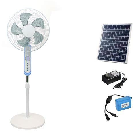 16 Inch 12V DC Solar Powered AC DC Rechargeable Fan Solar Fan DC Fan