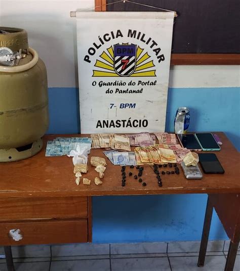 Três são presos porções de pasta base de cocaína em Anastácio O