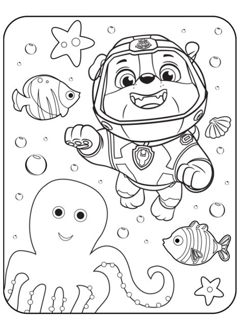 Kids-n-fun.com | Coloring page Paw Patrol Sea Patrol rubble sea patrol