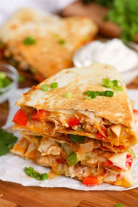 Chicken Quesadillas {baked Or Grilled } Spend With Pennies