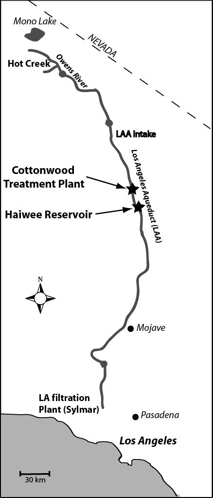 Los Angeles Aqueduct Map - California southern Map