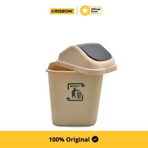 Jual Cj Krisbow Dust Bin Tempat Sampah Plastik Tutup Ayun Ltr O Mv