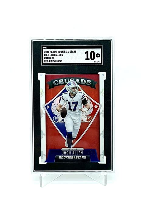 2021 Panini Rookies And Stars Crusade Red Prizm Cr 3 Josh Allen 99