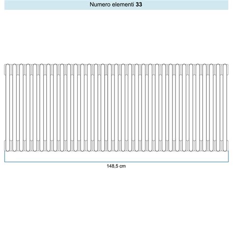 Irsap 600 TESI 3 Radiatore 33 Elementi H 60 L 148 5 P 10 1 Cm Colore