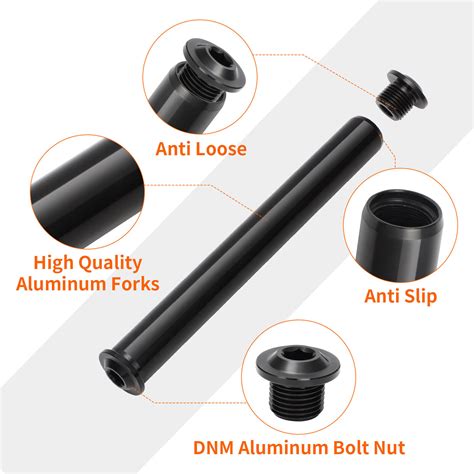 Dnm Front Wheel Axle W Bolt Nut Black For Surron Sur Ron Light Bee